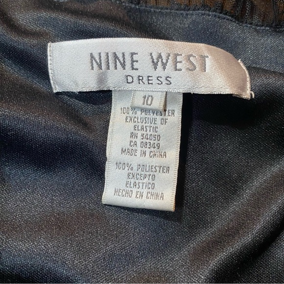 Nine West Sparkle Sequin Stretchy Black Party Dress Size 10 - Picture 10 of 10